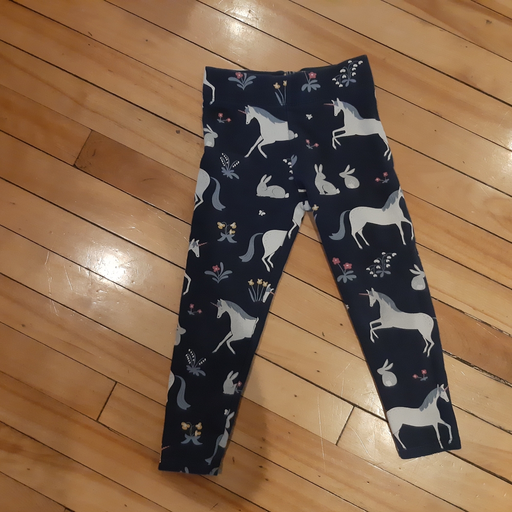 Mini Boden Blue Woodland Animal Print Leggings